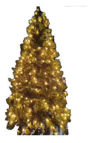 Árbol De Navidad Preiluminado De 1.80cm Luz Cálida Color Verde