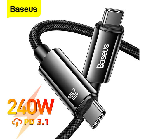 Cable Carga Rapida Baseus 240w Usb Tipo C A C De 2 Metros