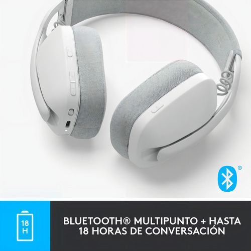 Audifono Bluetooth Logitech Zone Vibe 100 White Color Blanco