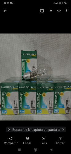 Bombillo Halogeno Multiuso Lucerna 28w Luz Calida, 110v, E27