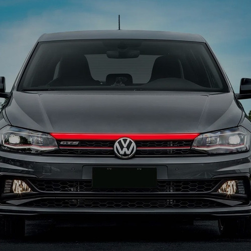 Imagem 2 de 4 de Friso Para-choque Dianteiro Polo Virtus 2020 Adesivo Tuning