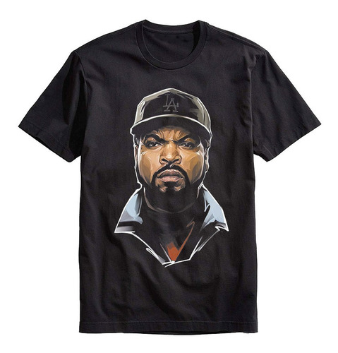 Playera Ice Cube Face Playera Negra