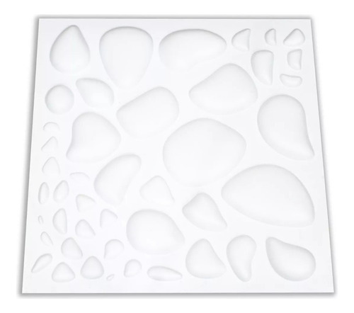 Panel Decorativo Pared Decoform 3d Pvc Formas 1m2 Color Blanco