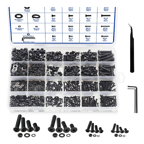 Daptemn Juego De Tornillos Y Tuercas M2 M4, Aleacion De Acer