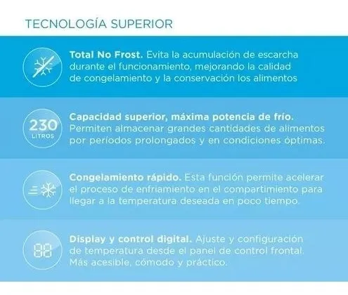 Freezer Vertical No Frost Midea 230 Lts Inox Ff-ec8sar1
