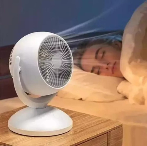 Mini Ventilador De Mesa Portátil Tufão Diâmetro 23cm Luatek Estrutura Branco Pás Branco Diâmetro 23 Cm Material Das Pás Plástico Quantidade De Pás 3 Bateria Recarregável