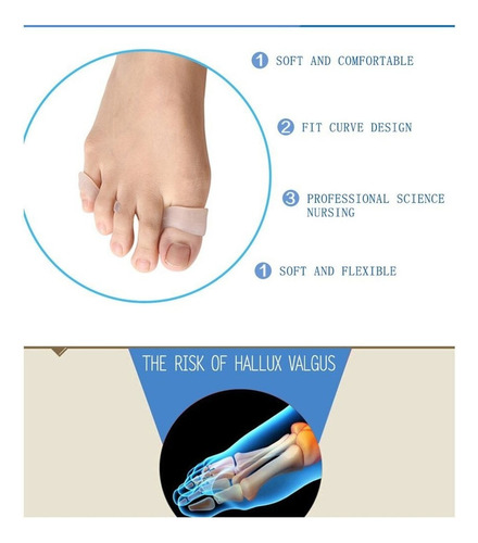 L 1 Uds Uso Diario Sebs Silicona Hallux Valgus Órtesis