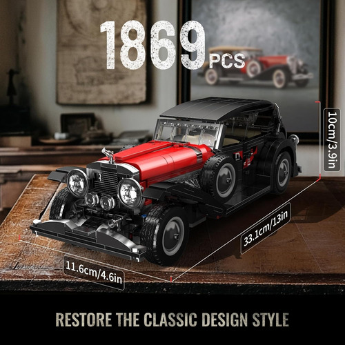 Bloques De Construcción Tecnología Coche Clásico Modelo