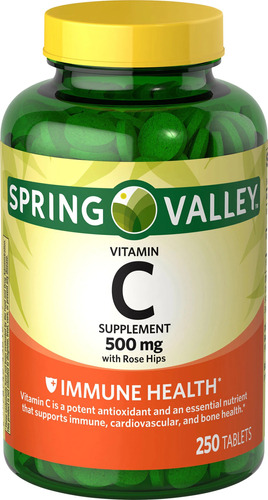 Vitamina C | 500 Mg | Sistema Inmune & Cardio | 250 Tabletas