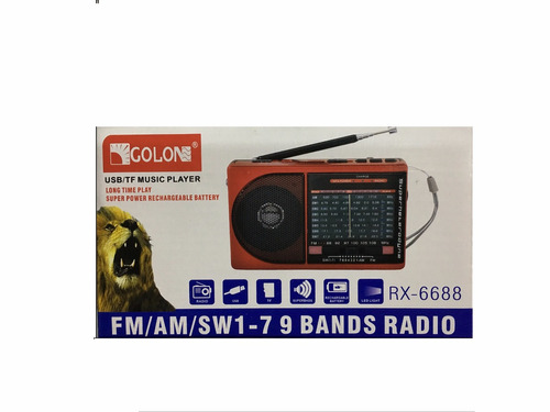 Radio Portátil A Batería O Pila Mp3 Microsd Usb Linterna