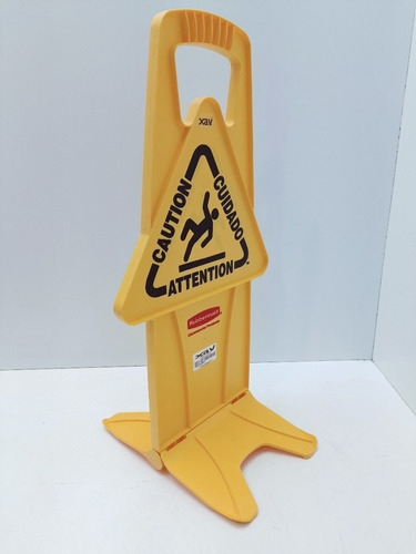 Señal Aviso Piso Mojado Plastico Rubbermaid I. 9091