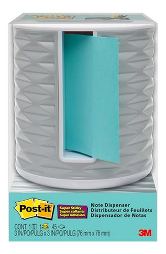 Dispensador De Notas Post-it Vertical Blanco Con Gris