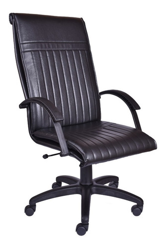 Silla de escritorio de Outlet Malbec respaldo alto ergonómica negra