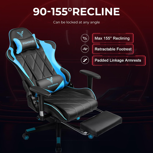 Silla Ergonómica De Videojuegos Con Respaldo Alto Y Reposapi