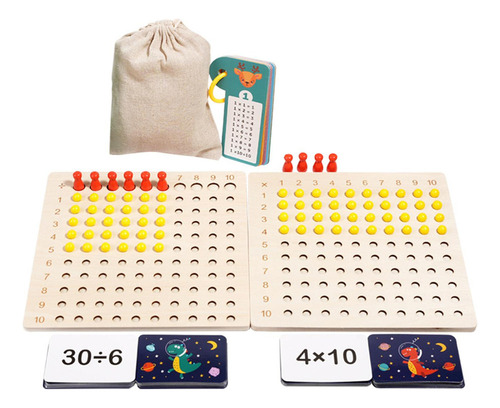 Tablero De Multiplicación Y División Montessori, Material