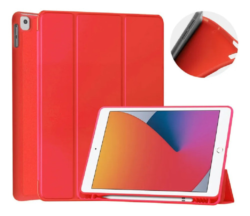 Funda Case Para Huawei Mate Pad T10 Con Portalápiz Roja