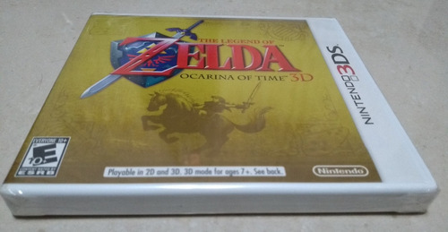 Zelda Ocarina Of Time 3d Nintendo 3ds Black Label E Lacrado!