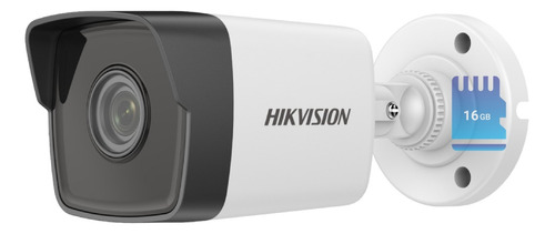 Camara Seguridad Ip Wifi Hikvision + Memoria 16gb + Fuente Color Blanco