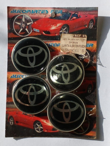 Imagen 1 de 4 de Combo X4 Centros De Llanta Toyota 49mm