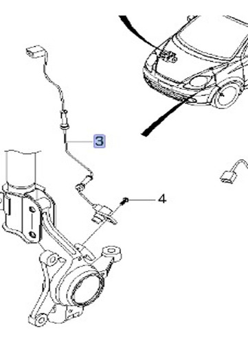 96457295 Sensor Velocidad Abs Rueda Del. Izq. Matiz 07-15
