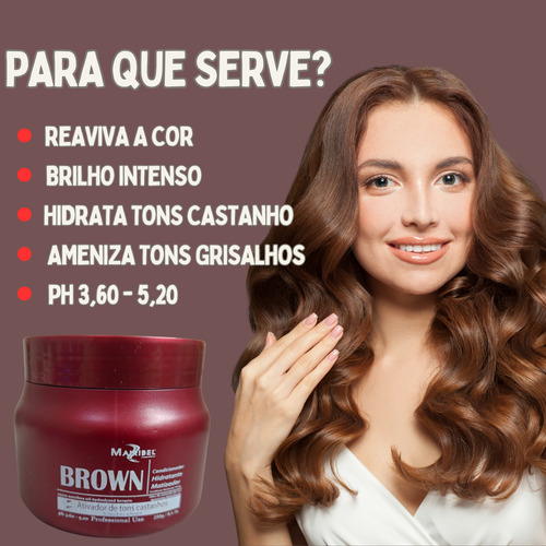 Kit Shampoo E Condicionador Lisos E Solto E Máscara Brown