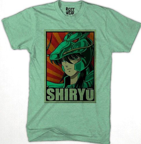 Imagen 1 de 2 de Caballeros Del Zodiaco Playera Shiryu Dragon Rott Wear