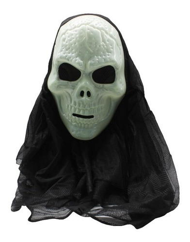 Imagen 1 de 1 de Mascara Calavera Cráneo Con Velo Halloween Disfraz 