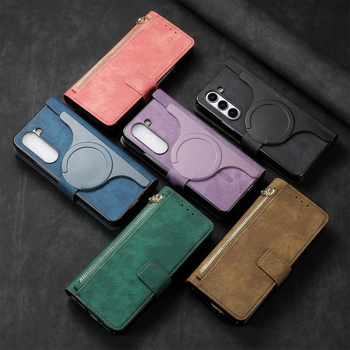 Funda Tipo Cartera 2 En 1 Con Cierre Magnético For Tarjetas