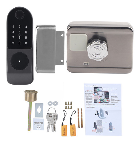 Sistema De Control De Acceso Wifi Door Lock Fingerprint Pass