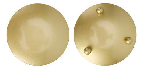 Platos De Metal Para Velas, 4 Unidades, De Color Dorado, Est