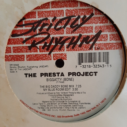 Vinilo The Presta Project Rhythm E1