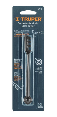 Imagen 2 de 10 de Cortador Vidrio Cuchilla Carburo Tungsteno Angulo Corte 100°