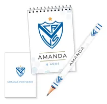 Comprar Anotadores Y Lápiz Personalizado Souvenir 40u Velez Futbol
