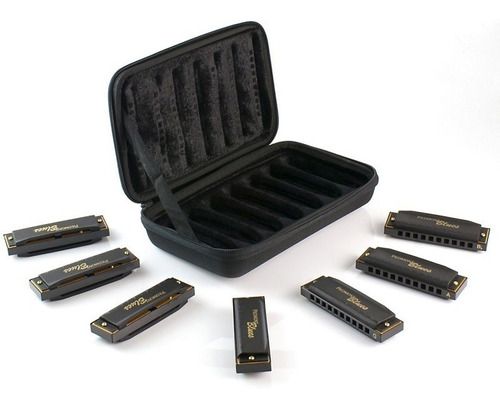 Set Armonicas Hohner Piedmont 7 Tonos Diatónica 20 Voces