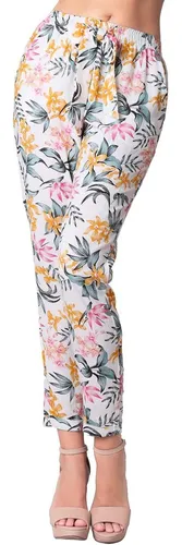 Pantalones floreados flojos clearance