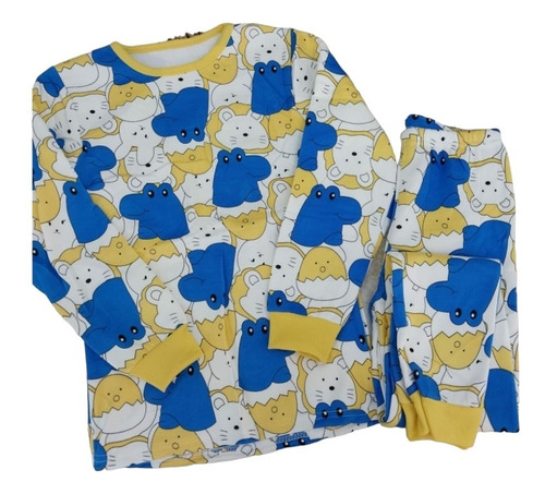 Pijama Micropolar Niño Varon Infantil Talle 6, 7 Y 8 Años