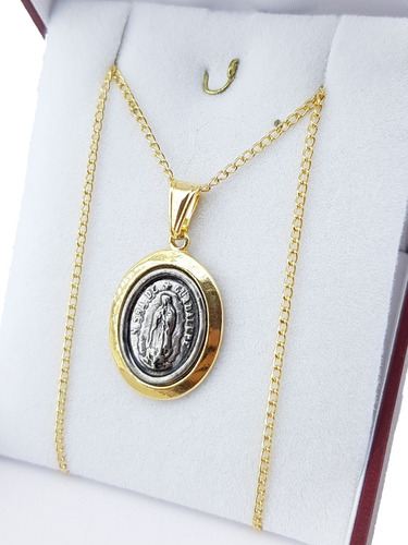 Oferta Virgen De Guadalupe Cadena Con Dije Enchap Oro 18kt 