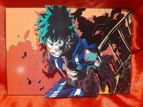 My Hero Academia Cuadros De Madera Grandes 3d 5