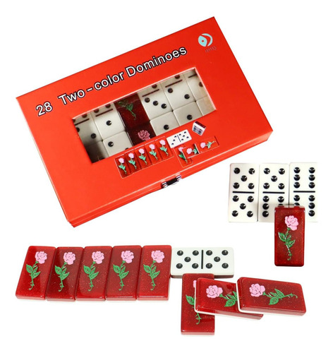 Idtq Double Six Dominoes, 28 Juegos De Color De Color De De
