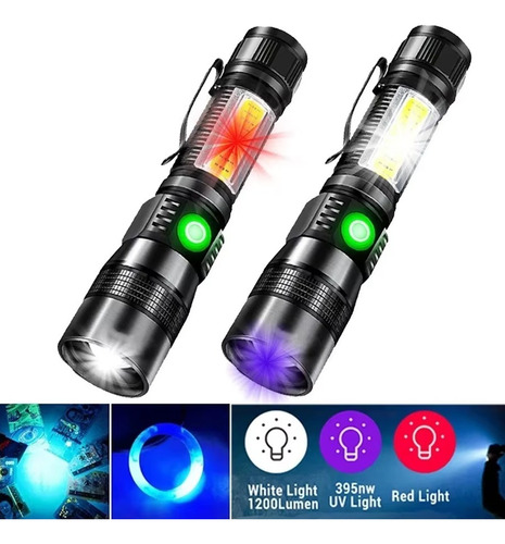 Linterna Uv, Linterna De Carga Usb, Linterna Ultravioleta Le