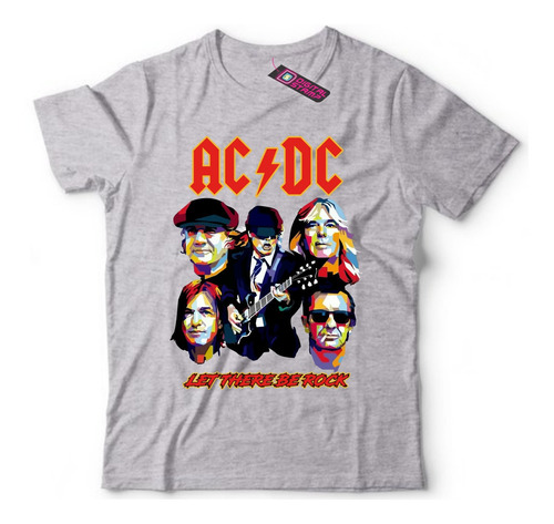 Remera Ac/dc Let There Be Rock Pop Art Mu 21 Dtg Premium
