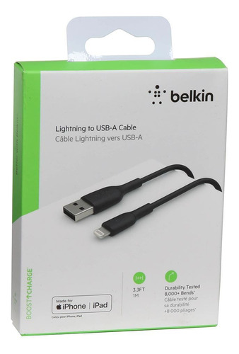 Cable Lightning A Usb-a Boost Charge 1m Negro Belkin Circuit