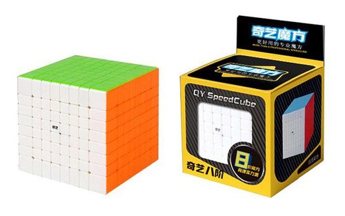 8x8x8 Qiyi Cubo Mágico Impresionante Big Cube Colección Color de la estructura Stickerless