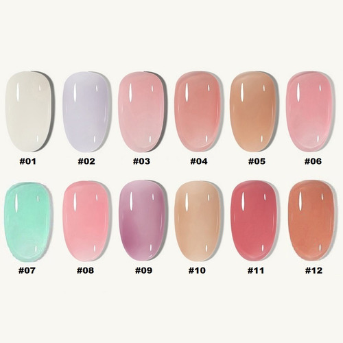 Gel De Fibra Para Uñas Extension De Uñas Reparadora 6 Piezas