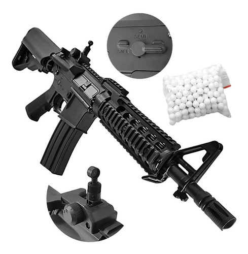 Rifle Marcadora Fusil Airsoft M4 Táctico Accesorios Cm.505