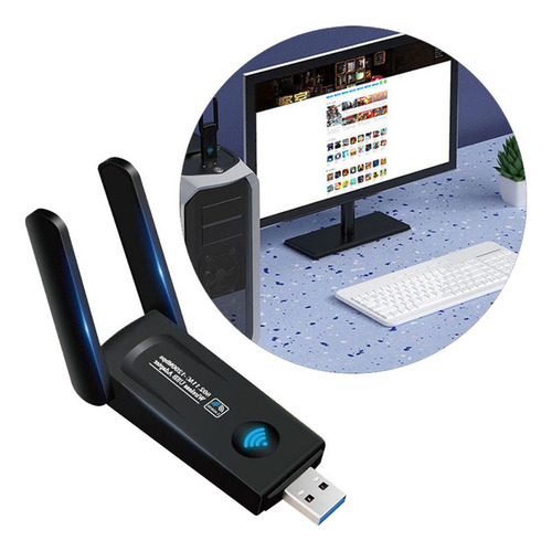 Adaptador Wifi De Doble Banda De 1200m Interfaz Usb3. 0 Plug