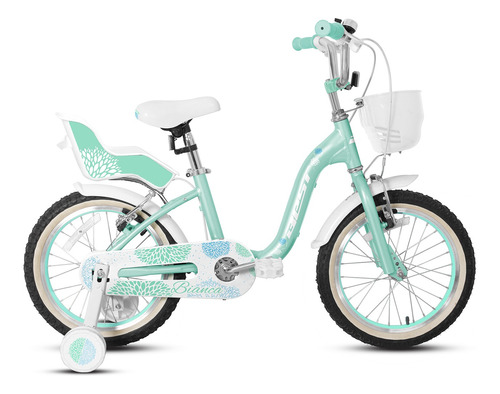 Bicicleta Best De Niña Bianca Alloy Aro 16 Menta/blanco