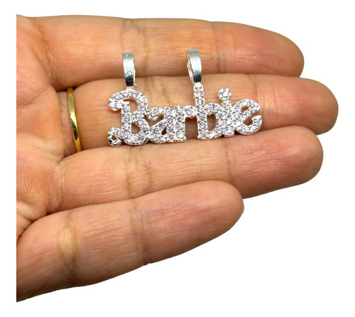 Dije De Muñeca Barb Con Zirconias Rosa En Plata 925 Mod#02