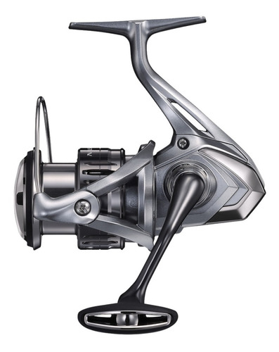 Carrete Shimano Nasci Fc 4000 Xg Spinning Para Pesca Color Plateado Lado De La Manija Derecho/izquierdo