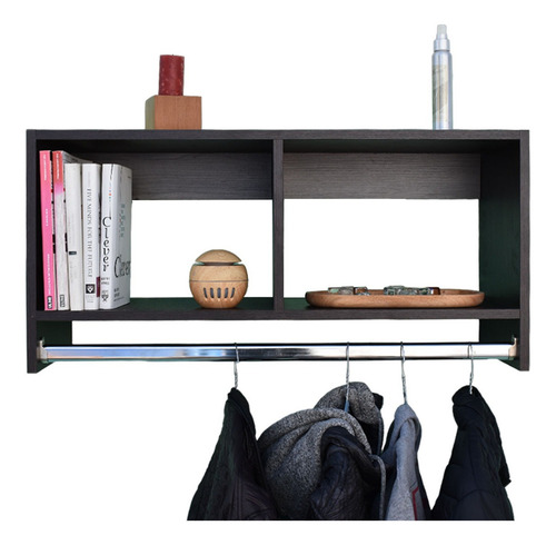 Closet Armable Hogare Guardaropa Flotante Color Chocolate